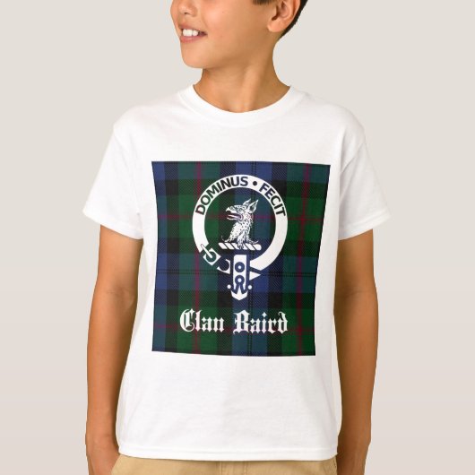 Clan Baird Crest Tartan T-shirt (Voorkant)