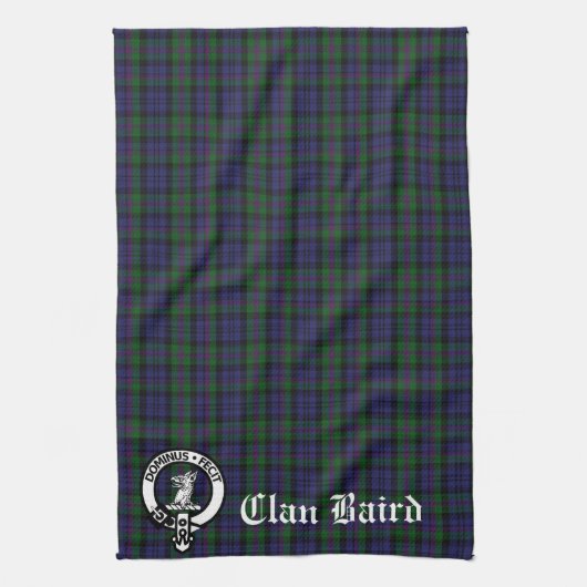 Clan Baird Crest Tartan  Theedoek (Verticaal)