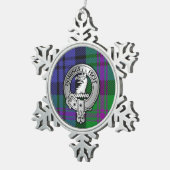 Clan Baird Crest & Tartan Tin Sneeuwvlok Ornament (Rechts)