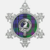 Clan Baird Crest & Tartan Tin Sneeuwvlok Ornament (Voorkant)