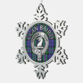 Clan Baird Crest & Tartan Tin Sneeuwvlok Ornament (Rechts)