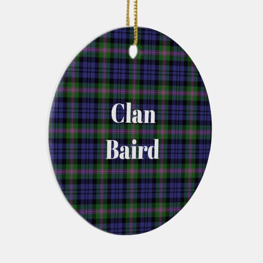 Clan Baird Modern Tartan Keramisch Ornament (Rechts)