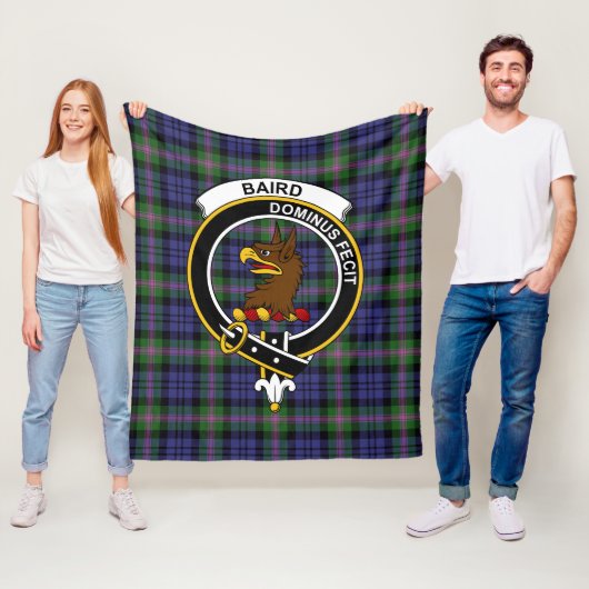 Clan Baird Modern Tartan Pset Fleece Deken (In situ)