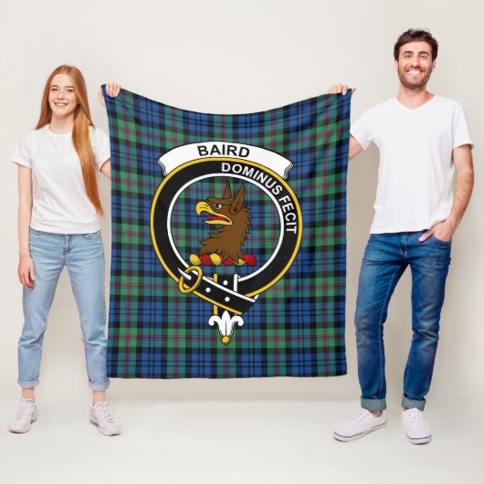 Clan Baird Oude Tartan Plaid Fleece Deken (In situ)