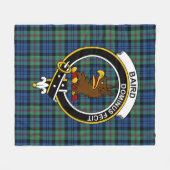 Clan Baird Oude Tartan Plaid Fleece Deken (Voorkant (Horizontaal))