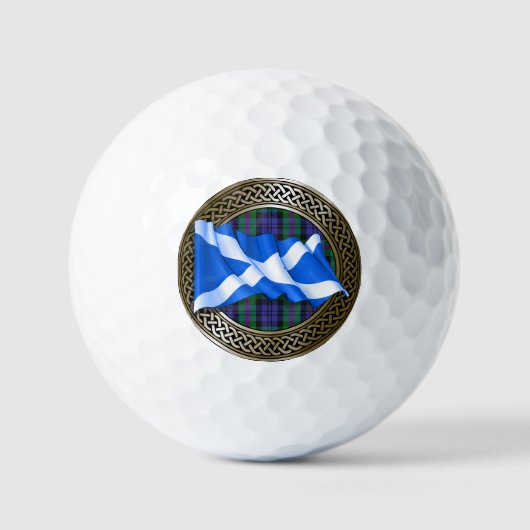 Clan Baird Schotse Knoop & Vlag Golfballen (Voorkant)