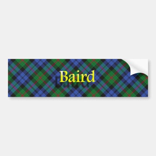 Clan Baird Scottish Tartan Bumpersticker (Voorkant)