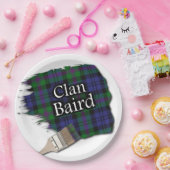 Clan Baird Scottish Tartan Paint Brush Papieren Bordje (Feest)