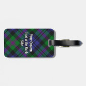 Clan Baird Tartan Bagagelabel (Achterkant horizontaal)