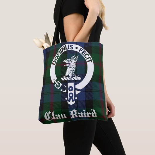 Clan Baird Tartan Crest Canvas tas (Dichtbij)