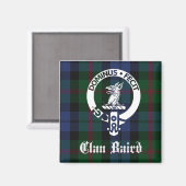 Clan Baird Tartan Crest Magneet (Voorkant / Achterkant)