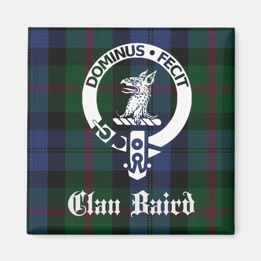 Clan Baird Tartan Crest Magneet (Voorkant)