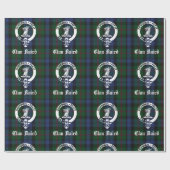 Clan Baird Tartan Crest Wrapping Paper Cadeaupapier (Vlak)