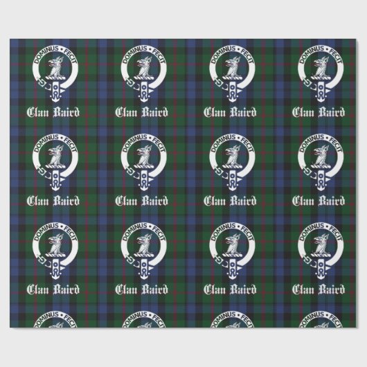 Clan Baird Tartan Crest Wrapping Paper Cadeaupapier (Vlak)