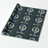 Clan Baird Tartan Crest Wrapping Paper Cadeaupapier (Uitgerold)
