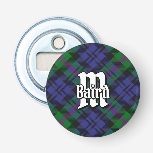 Clan Baird Tartan flesopener Button Flesopener (Voorkant)