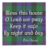 Clan Baird Tartan House Blessing Kubus (Voorkant)