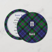 Clan Baird Tartan Kaart (Voorkant / Achterkant)