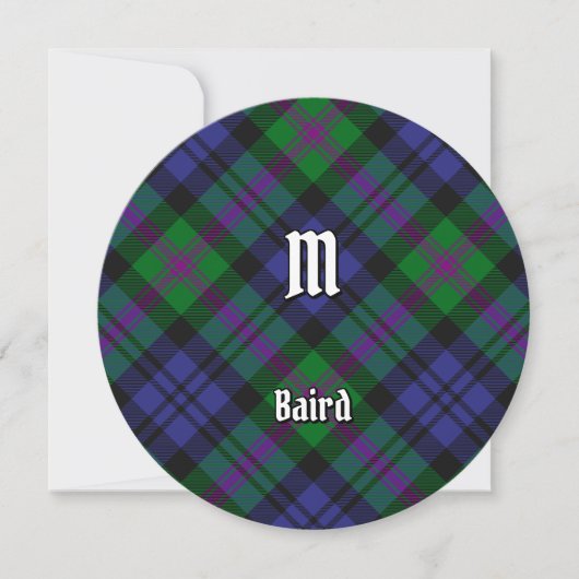 Clan Baird Tartan Kaart (Voorkant)