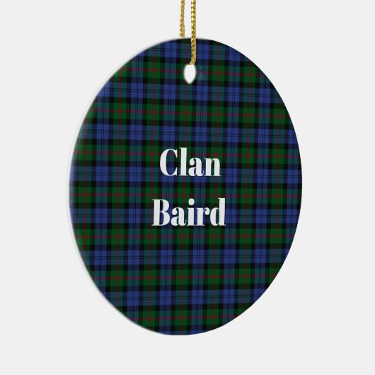 Clan Baird Tartan Keramisch Ornament (Rechts)