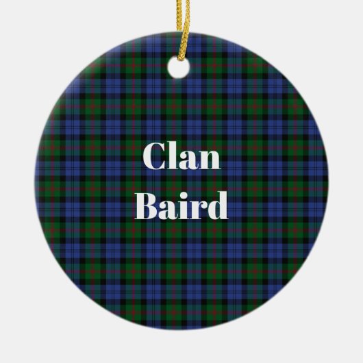 Clan Baird Tartan Keramisch Ornament (Voorkant)
