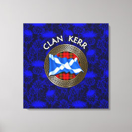 Clan Baird Tartan Knot & Flag Canvas Afdruk