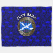 Clan Baird Tartan Knot & Flag Fleece Deken (Voorkant (Horizontaal))
