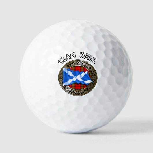 Clan Baird Tartan Knot & Flag Golfballen (Voorkant)