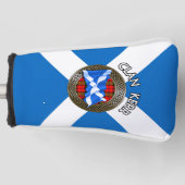 Clan Baird Tartan Knot & Flag Golfheadcover (Voorkant)