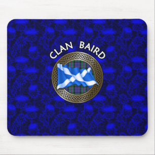 Clan Baird Tartan Knot & Flag Muismat