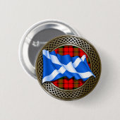 Clan Baird Tartan Knot & Flag Ronde Button 5,7 Cm (Voorkant /achterkant)