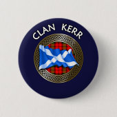 Clan Baird Tartan Knot & Flag Ronde Button 5,7 Cm (Voorkant)