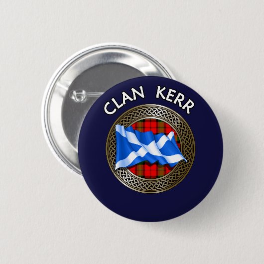 Clan Baird Tartan Knot & Flag Ronde Button 5,7 Cm (Voorkant /achterkant)
