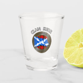 Clan Baird Tartan Knot & Flag Shot Glas