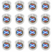 Clan Baird Tartan Knot & Flag Sticker (Voorkant)