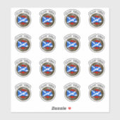 Clan Baird Tartan Knot & Flag Sticker (Vel)