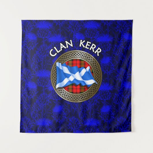 Clan Baird Tartan Knot & Flag Wandkleed (Voorkant)