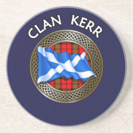 Clan Baird Tartan Knot & Flag Zandsteen Onderzetter