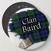 Clan Baird Tartan Paint Brush Ronde Button 6,0 Cm (Voorkant /achterkant)