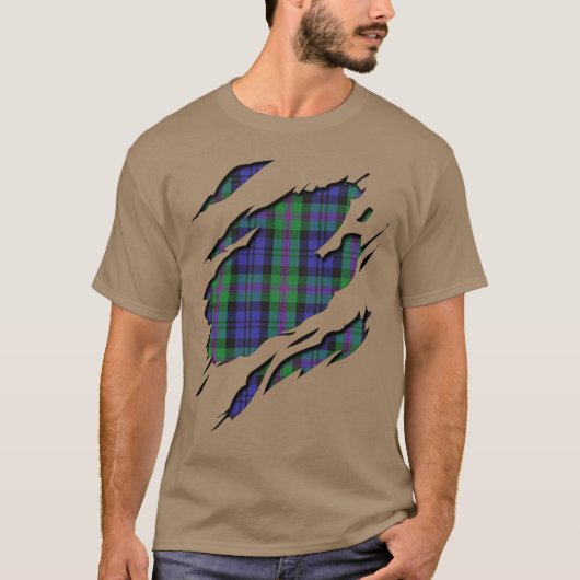 Clan Baird Tartan Plaid Effects T-shirt (Voorkant)