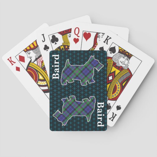 Clan Baird Tartan Scottish Terrier Edition Pokerkaarten (Achterkant)