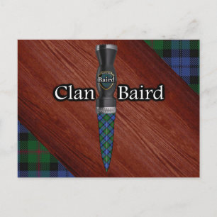 Clan Baird Tartan Sgian Dubh Lemmet Briefkaart