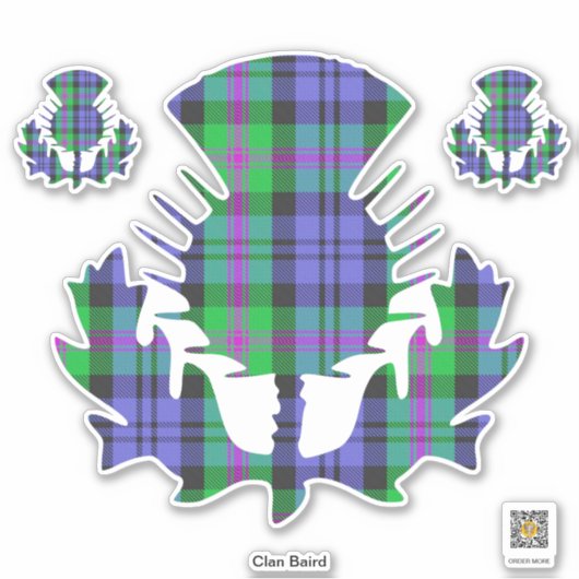 Clan Baird Thistle Sticker (Voorkant)