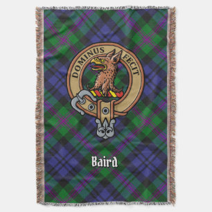 Clan Baird Wapen over Tartan Deken