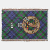Clan Baird Wapen over Tartan Deken (Voorkant)
