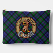 Clan Baird Wapen over Tartan Etui (Voorkant)
