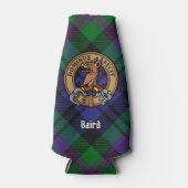 Clan Baird Wapen over Tartan Flesjeskoeler (Voorkant)
