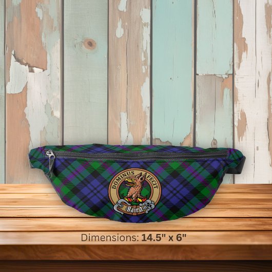 Clan Baird Wapen over Tartan Heuptasje