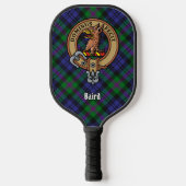Clan Baird Wapen over Tartan Pickleball Paddle (Voorkant)