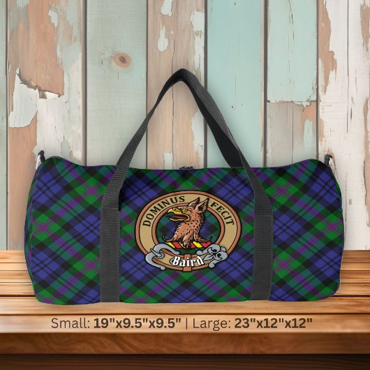 Clan Baird Wapen over Tartan Plunjezak